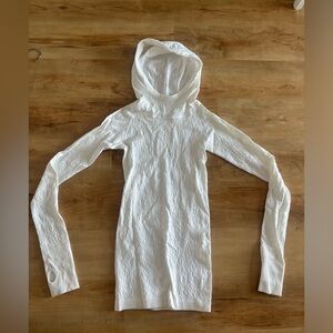 Lululemon white long sleeve with hood size 2